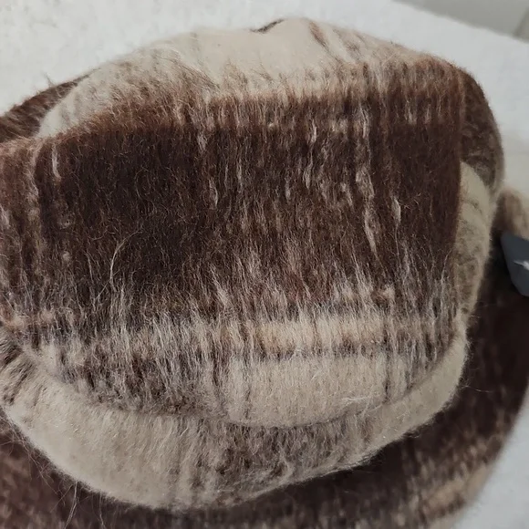 New Melrose & Market Plaid Eyelash Bucket Hat Rust Combo One Size - Picture 12 of 13